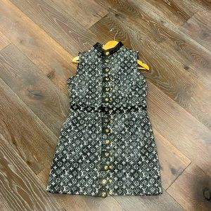 Louis Vuitton | Short Monogram Casual Style A-line Sleeveless Cotton